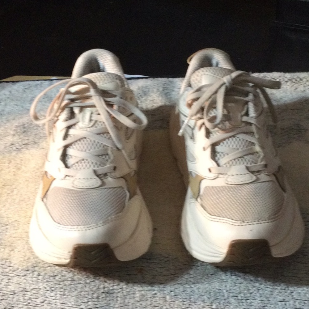 Hoka One One Women's Sneakers in Cream and Tan